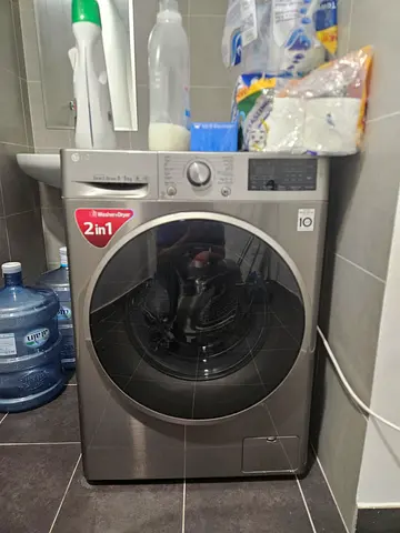 LG Front Load Washing Machine - 2in1 Washer Dryer, Silver