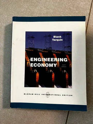 Engineering Economy (Blank  Tarquin) - McGraw-Hill International Edition