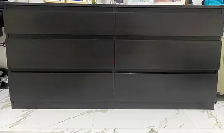 IKEA Hemnes 6-Drawer Dresser - Dark Brown, Good Condition