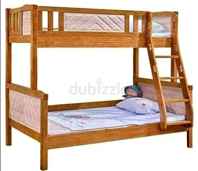 Solid Wood Bunk Bed - Twin over Full, Ladder Included