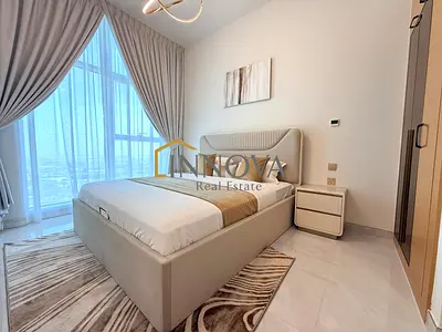 شقة مفروشة بغرفة نوم واحدة | Skyz by Danube | الوصول إلى الشرفة والمسبح