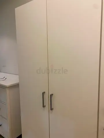 White 2-Door Wardrobe / Armoire - Good Condition