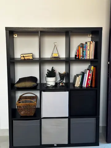 Ikea kallax shelve black on sale
