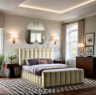 Queen Size Brand New Elegant Modern Design Valvet Bedframe,Hydraulic Storage
Can be Installed