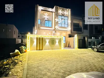 Villa (Sikka) for sale in Ajman | Al Zahiyah area | 6 rooms, majlis, hall, maid's room and roof | Freehold for all nationalities | Price is negotiable