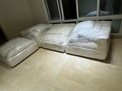 Like new condition marina home luscious sofa with footstool