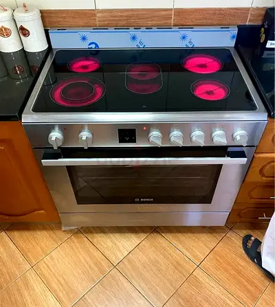 Modern BOSCH 90/60cm Brand 5 Rings Full Electric Ceramic Cooker Range