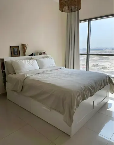 Ikea brimness queen bed with ikea mattress like new