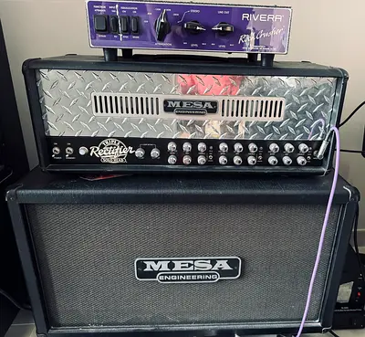 Mesa/Boogie Triple Rectifier Head Solo Head with Mesa 2x12 Cabinet and Rivera attenuator