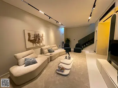 For sale: Furniture, electricity, water, and air conditioners at a bargain price. Townhouse in Al Zahia area. Freehold ownership for all nationalities