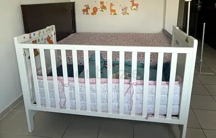 Giggles Wooden Baby Crib - Good Condition