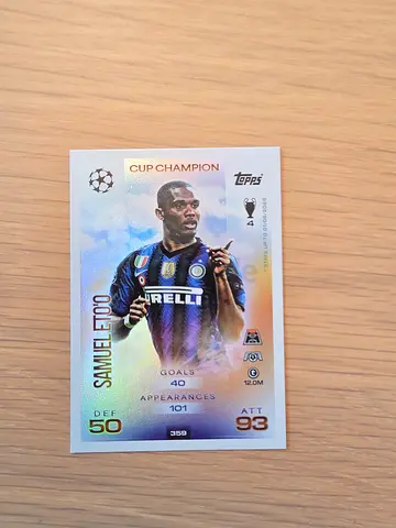 Inter Milan Sammel Etoo Topps Champions Card (Single Football Trading Card)