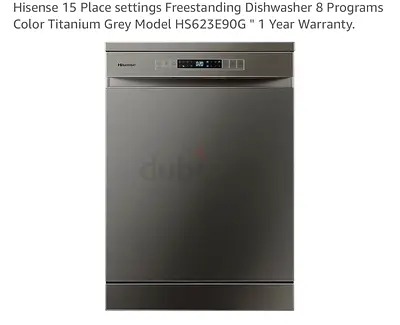 Hisense 15-place Freestanding Dishwasher HS623E90G - Titanium Grey