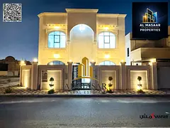 Luxury villa in Al-Aliya area, corner lot on 3 streets, price includes water, electricity, and air c