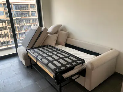 Ikea Gronlid L shape sofa bed Beige 3-seater Sofa Bed with Cushions - Good Condition