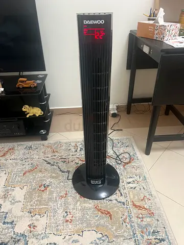 Daewoo Tower Fan with Remote and LED Display - Good Condition