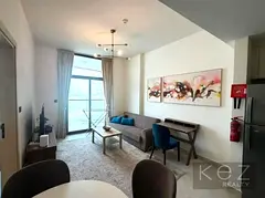 Vacant Fully Furnished 1BR with Balcony &amp; Pool View | 4 Cheques | Binghatti Avenue