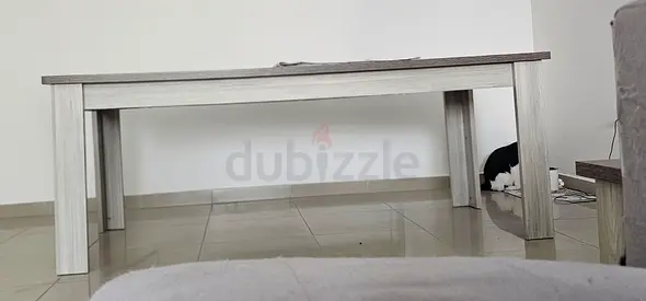 Solid Wood Dining Table - Seats 8 Light brown and beige Finish