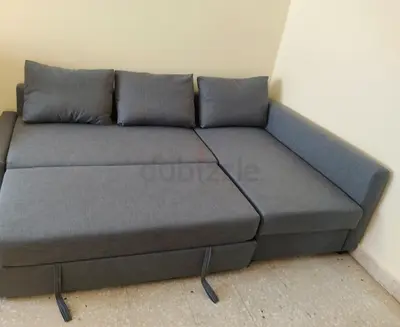Ikea L Shape Sofa cum bed with big storage in L