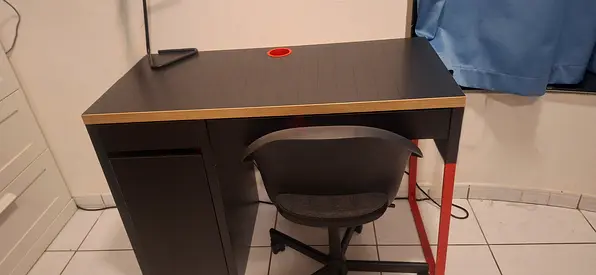 Compact Study/Computer Desk with Drawer and Cable Port - Good Condition