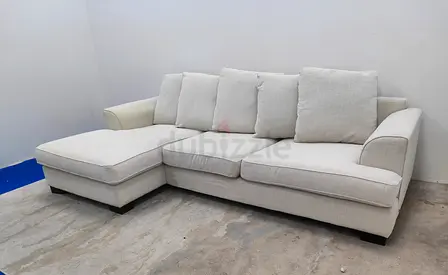 The One Brand Kingston Beige color Lshape Sofa