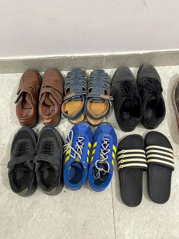 Bundle of 6 kids shoes and sandals - sizes mixed, gently used