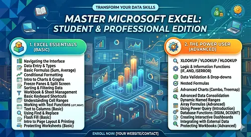Master Microsoft Excel ( Basic  Advance Level Training)