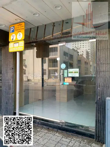 Commercial shop for annual rent in Sharjah, including bathroom and kitchen, in Abu Shagara, Al Qasimia. Asking price: 65,000 AED.