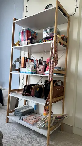 Wood  White Storage Shelf – 5 Layers – Excellent Condition