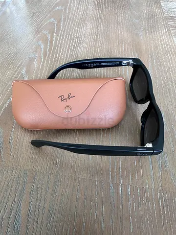 Ray-Ban Black Rectangular Sunglasses with Case - Good Condition
