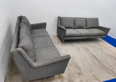 Luxury stylish west elm gray color 3+3 seater sofa