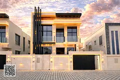 Villa (Sikka) for sale | Ajman | Al Amra area | 4 bedrooms, majlis and 2 halls | Large front setback