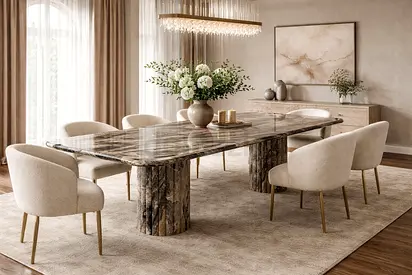 Arabescato Grigio Italian Marble table