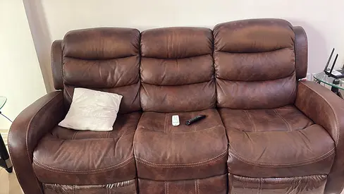 Premium Sofa Set – Set of 3 (Recliner leather + Electric recliner  + normal 2 seater Excellent )