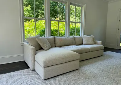 Cratebarrel lounge deep L shape sofa