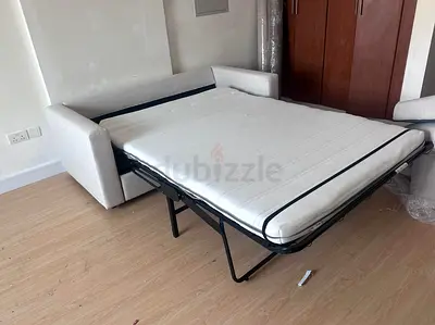 Ikea vimle two Seater Sofa bed BeigeLight-colored Fabric Sofa Bed with Mattress - Pull-out Guest Bed