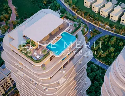 شقة مفروشة بغرفة نوم واحدة | برج ستاX B JVC | إطلالات على المسبح والأفق