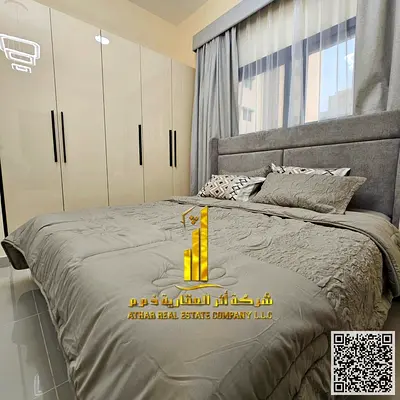 اجمل شقة غرفتين وصالة ( اول ساكن ) مفروشة فرش جديد للايجار الشهرى بعجمان - الكورنيش - خلف فندق بارين