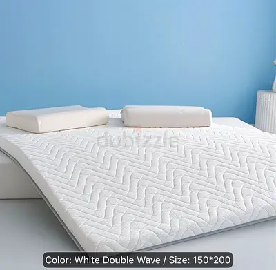 White Quilted Mattress Topper - Double 150x200 cm