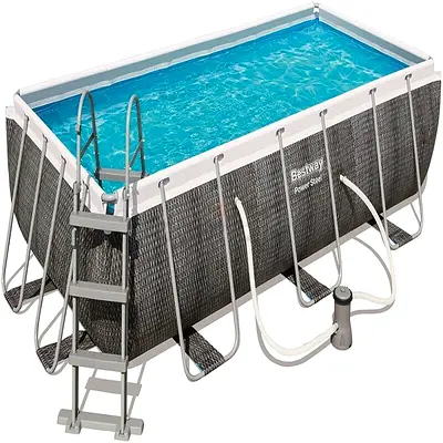 412x201x122 Power Steel Rattan Swimming Pool 56722