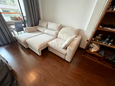 Perfect condition Ikea Eskilstuna L shape sofa bed with storage