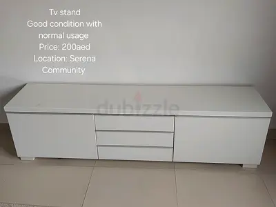 White TV Stand / Media Console - Good Condition