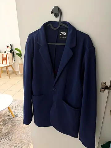 Navy Zara men Blazer - Size Medium, Good Condition