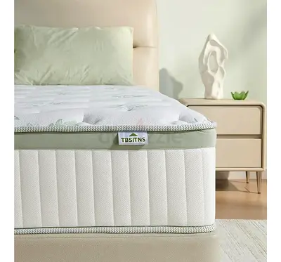 Mattress with Individual Pocket Spring,Cooling Memory Foam Hybrid Mattress with Medium Firm Feel and