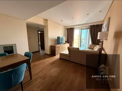 Luxurious two-bedroom apartment with living room in Sharjah, fully furnished, available for annual