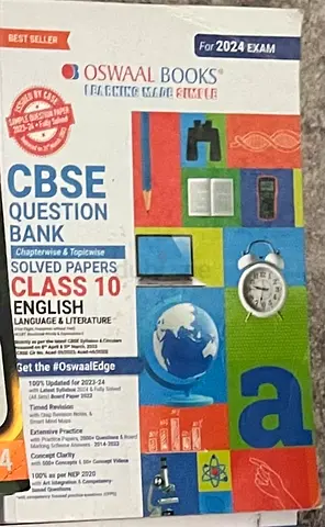 CBSE QUESTION BANK Chapterwise  Topicwise SOLVED PAPERS CLASS 10 ENGLISH LANGUAGE  LITERATURE