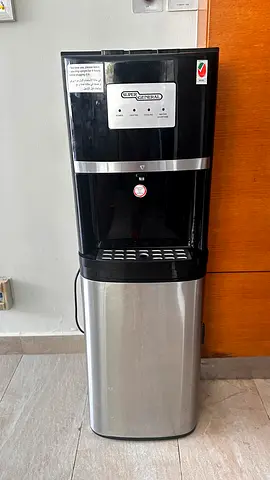 Standing Water Dispenser Cooler - Stainless Steel  Black, Good Condition
