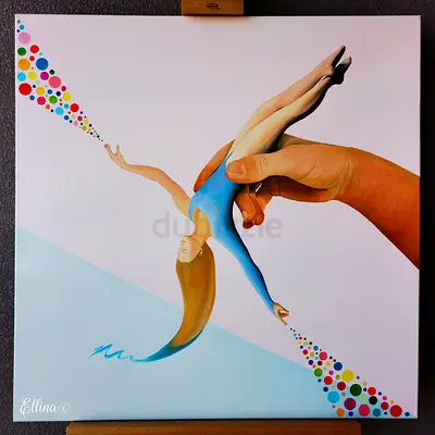 Original Exclusive Painting. 80x80 cm. Medium: Oil on Canvas with Acrylic elements.