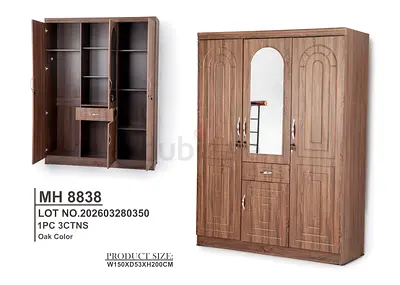 3-Door Oak Wardrobe New For Sale