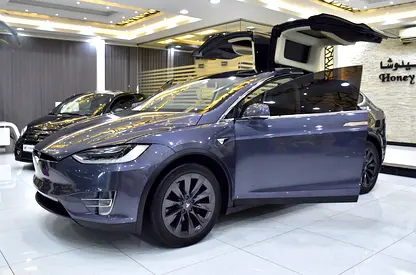 AED 2,360 EMi at 0% DP | Tesla Model X 100D - Long Range ( 2019 Model ) in Grey Color GCC Specs